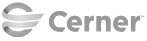Logo of Cerner in gray.